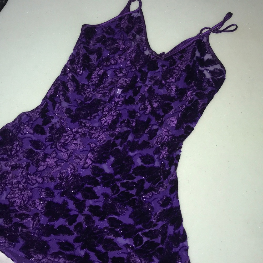 Sheer purple night dress